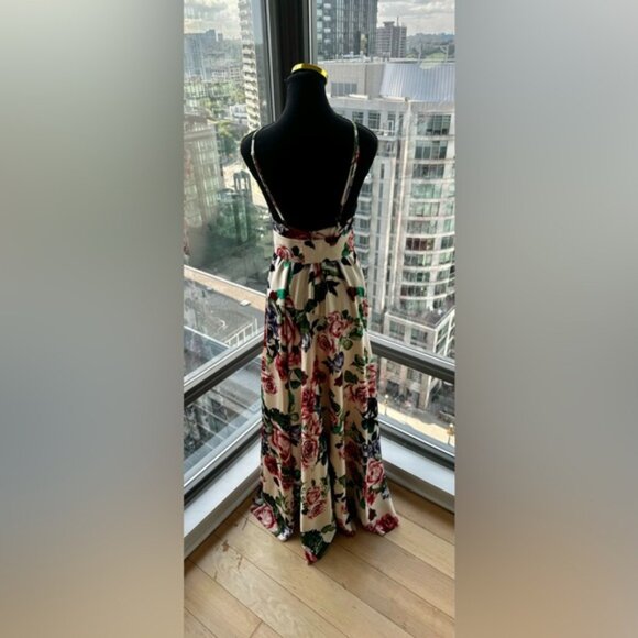 🆕 BRONX & BANCO 🧿 NWOT Leo Floral Print Maxi Gown - Size L / US 8 - Picture 9 of 16